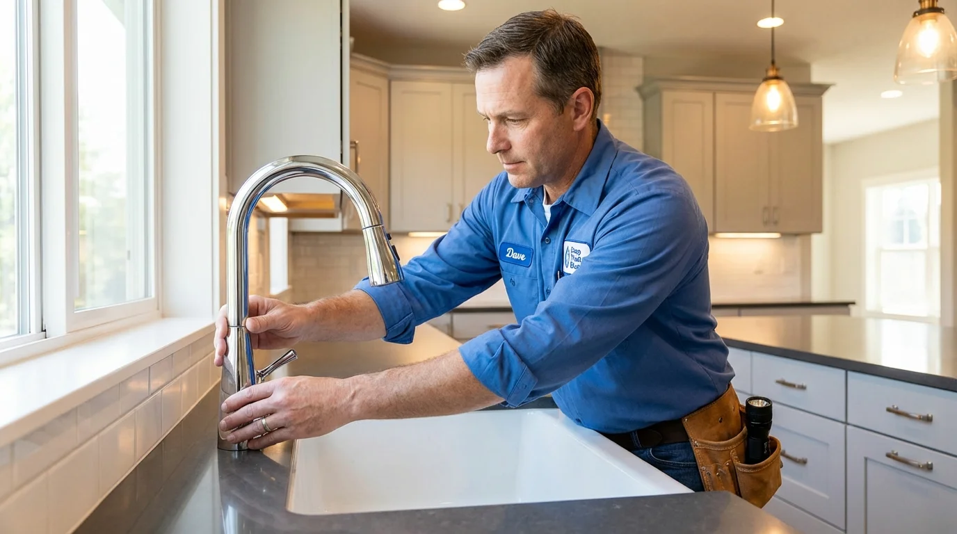 Kitchen faucet installation by Johns Plumbing LLC in Saint Clair Shores